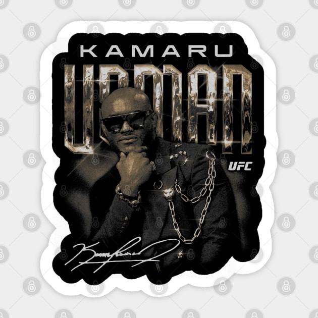 Kamaru Usman Grunge Sticker by ganisfarhan